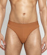 Helio Artemis Brief Cognac - men's luxury nylon brief underwear, front view