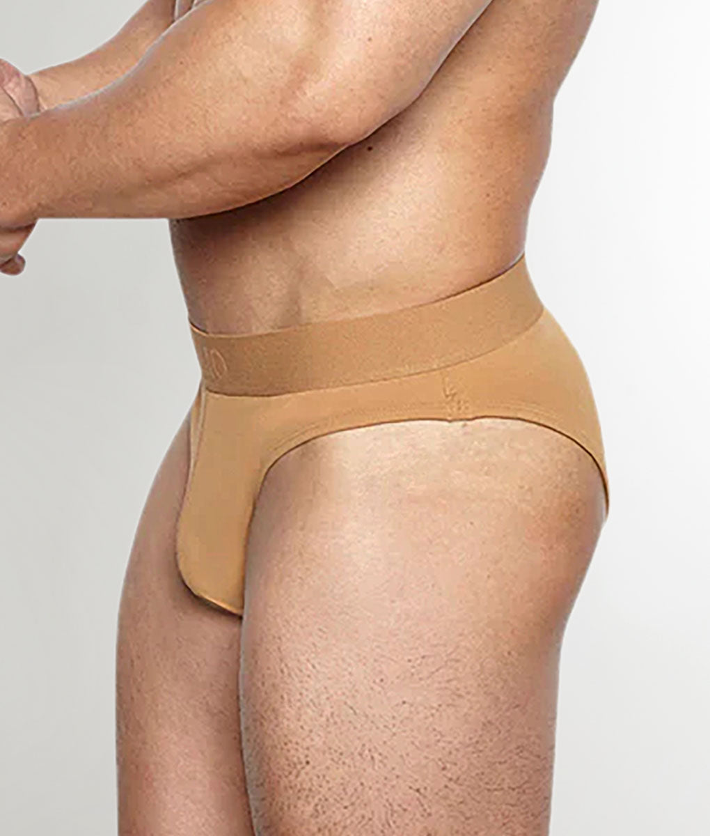 Helio Artemis Brief Terra - men's contoured support brief with clean lines, side view