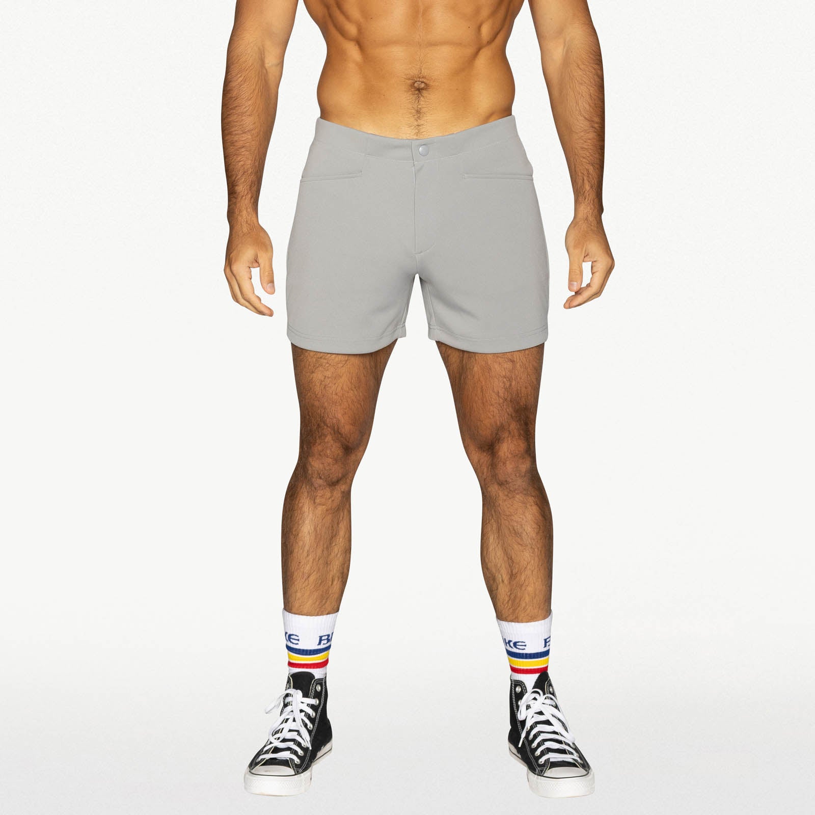 Bike Athletic Coaches Short 5" Inseam Gray