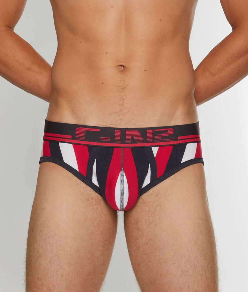 C-IN2 Super Bright Lo No Show Profile Brief C-IN2 Super Bright Lo No Show Profile Brief Pink-stripe