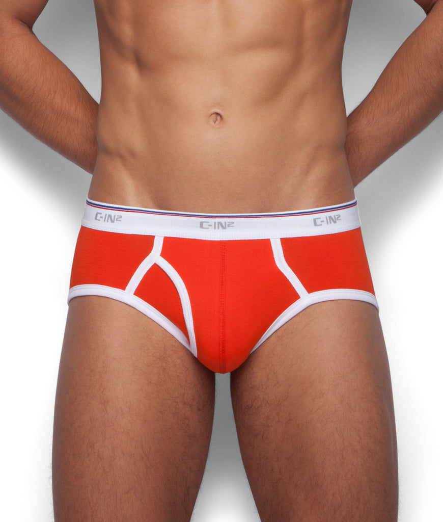 C-IN2 Throwback Fly Front Brief C-IN2 Throwback Fly Front Brief F-train-orange