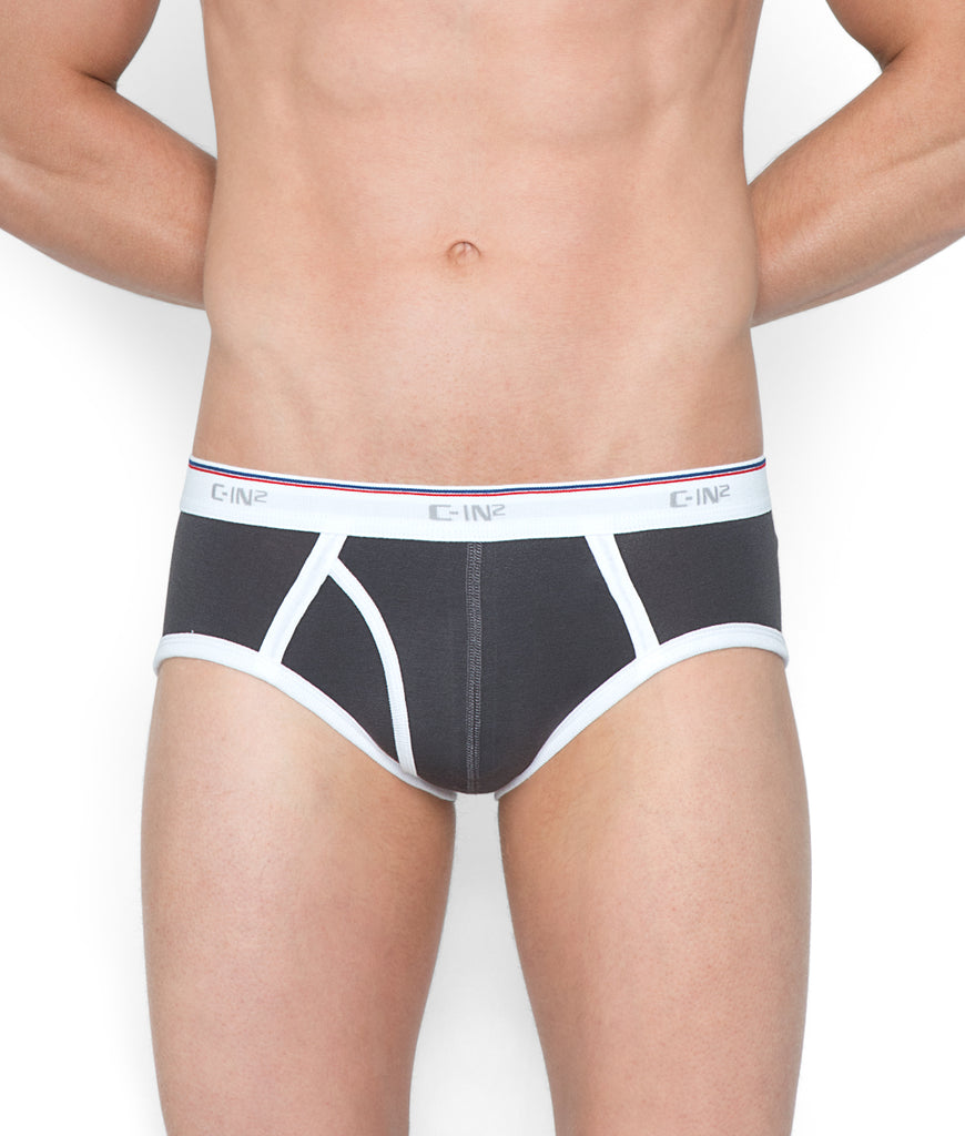 C-IN2 Throwback Fly Front Brief C-IN2 Throwback Fly Front Brief Cavern-grey