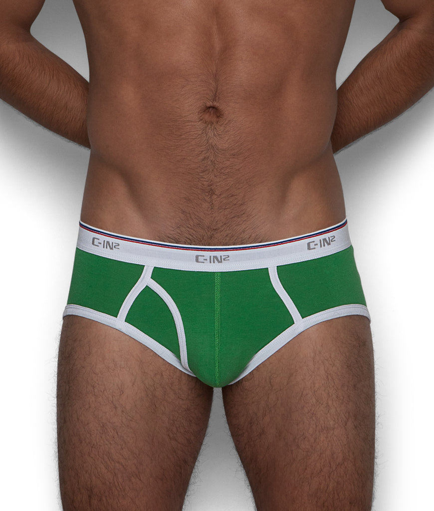 C-IN2 Throwback Fly Front Brief C-IN2 Throwback Fly Front Brief 4-train-green