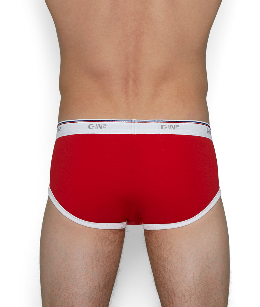 C-IN2 Throwback Fly Front Brief C-IN2 Throwback Fly Front Brief Twizzler-red