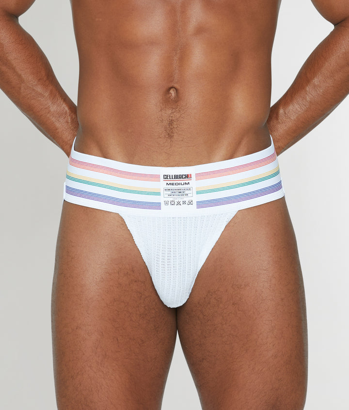 Man wearing Cellblock13 Jockstrap with three-inch waistband