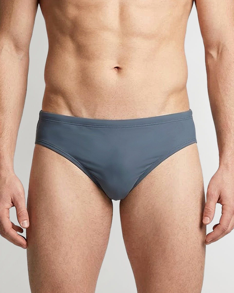 Sean & Val Classic Brief Pacific — men's quick-dry swim brief, product flat lay