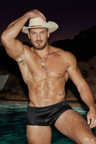 Étalon Black Swim Sunga - men's swimwear waistband branding detail