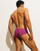 Reputation Sunga 02 Red Blue Glyph — men's sunga brief on-model side and back view