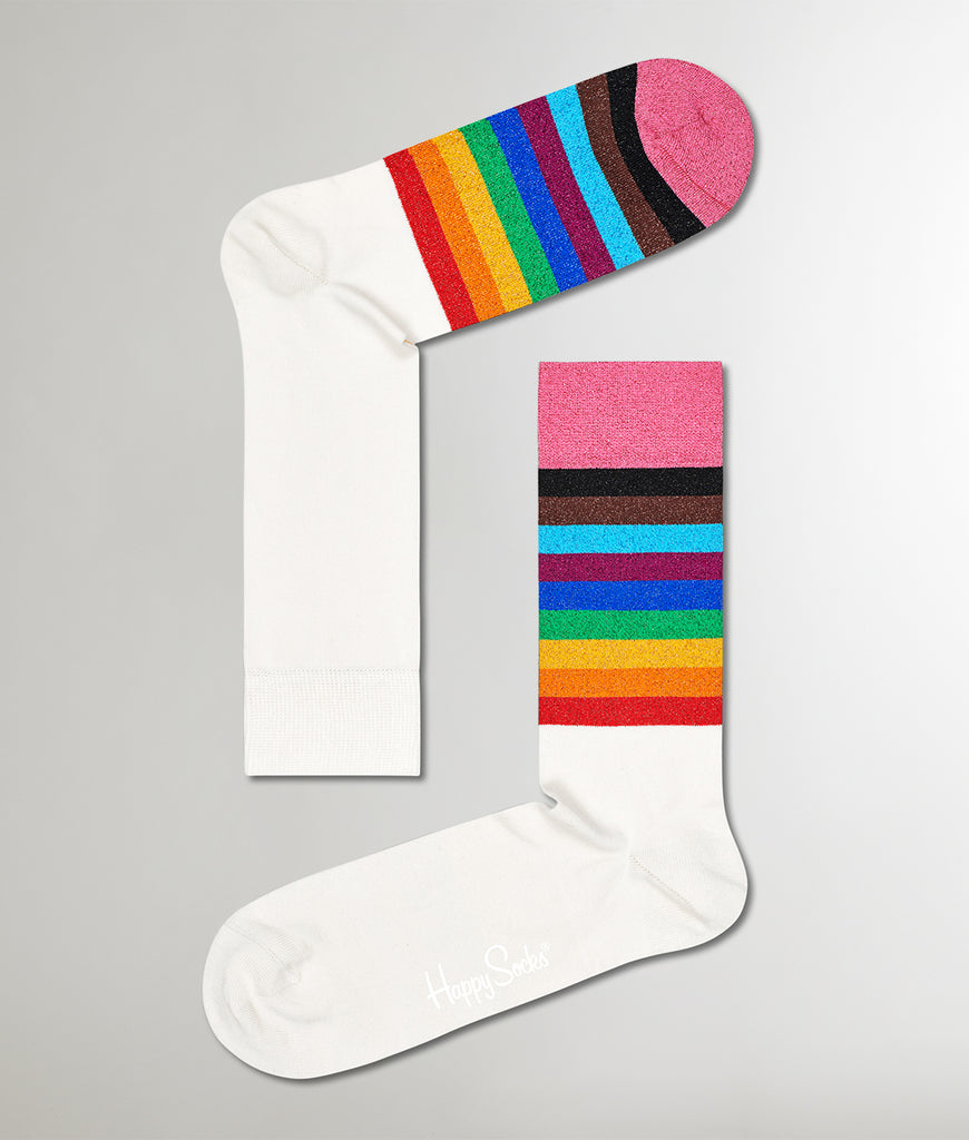 Happy Socks Pride Rainbow Sock Happy Socks Pride Rainbow Sock White