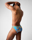 Teamm8 Harbour City Micro Swim Brief Tropical - men's Sydney print swim brief, full body
