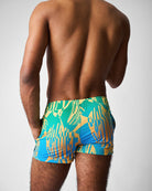 Teamm8 Harbour City Swim Short Tropical - men's slim fit swim short, side view