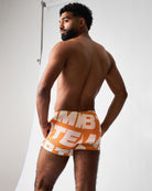 Teamm8 Headliner Swim Short Orange - 2-inch inseam men's swim trunks, rear view