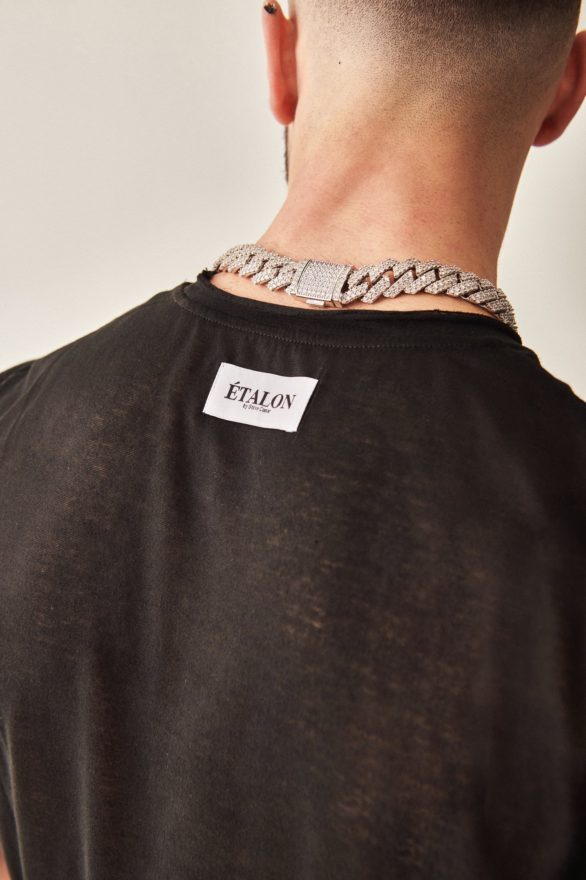 Etalon Not So Basic Tee 01 Black - men's form-fitting tee, back view