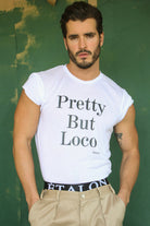 Etalon Pretty But Loco Tee - men's graphic tee body-skimming fit, front view