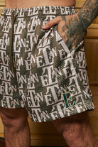 Etalon Monogram Shorts - men's shorts side pockets, back view