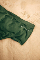 Étalon Olive Swim Sunga - men's swimwear waistband branding detail