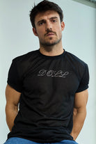 Etalon The Doll Tee - men's graphic tee with clear crystal detailing, front view