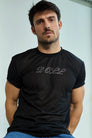 Etalon The Doll Tee - men's graphic tee with clear crystal detailing, front view