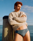 Sean & Val Classic Brief Pacific — men's swim brief back view showing minimal coverage