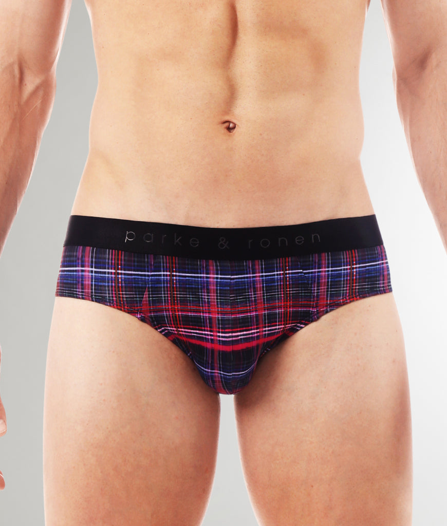 Parke & Ronen Printed Low-Rise Brief Parke & Ronen Printed Low-Rise Brief Fuchsia-cape-cod-plaid