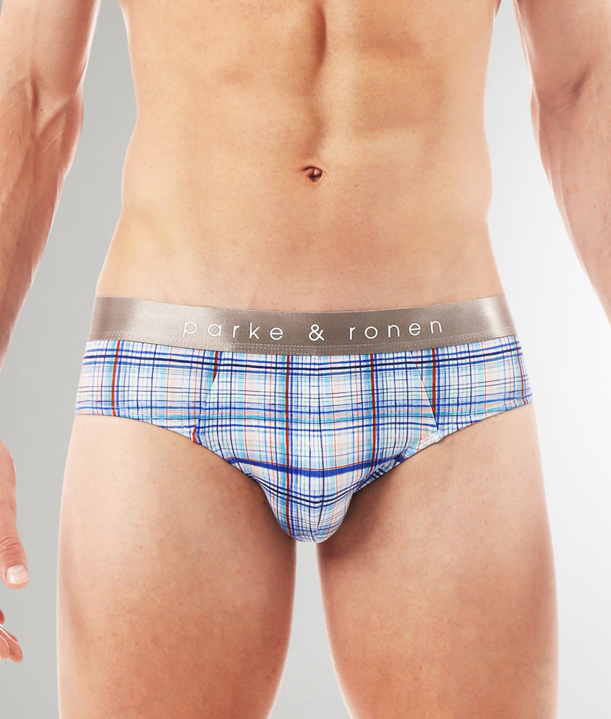 Parke & Ronen Printed Low-Rise Brief Parke & Ronen Printed Low-Rise Brief Hydrangea-cape-cod-plaid