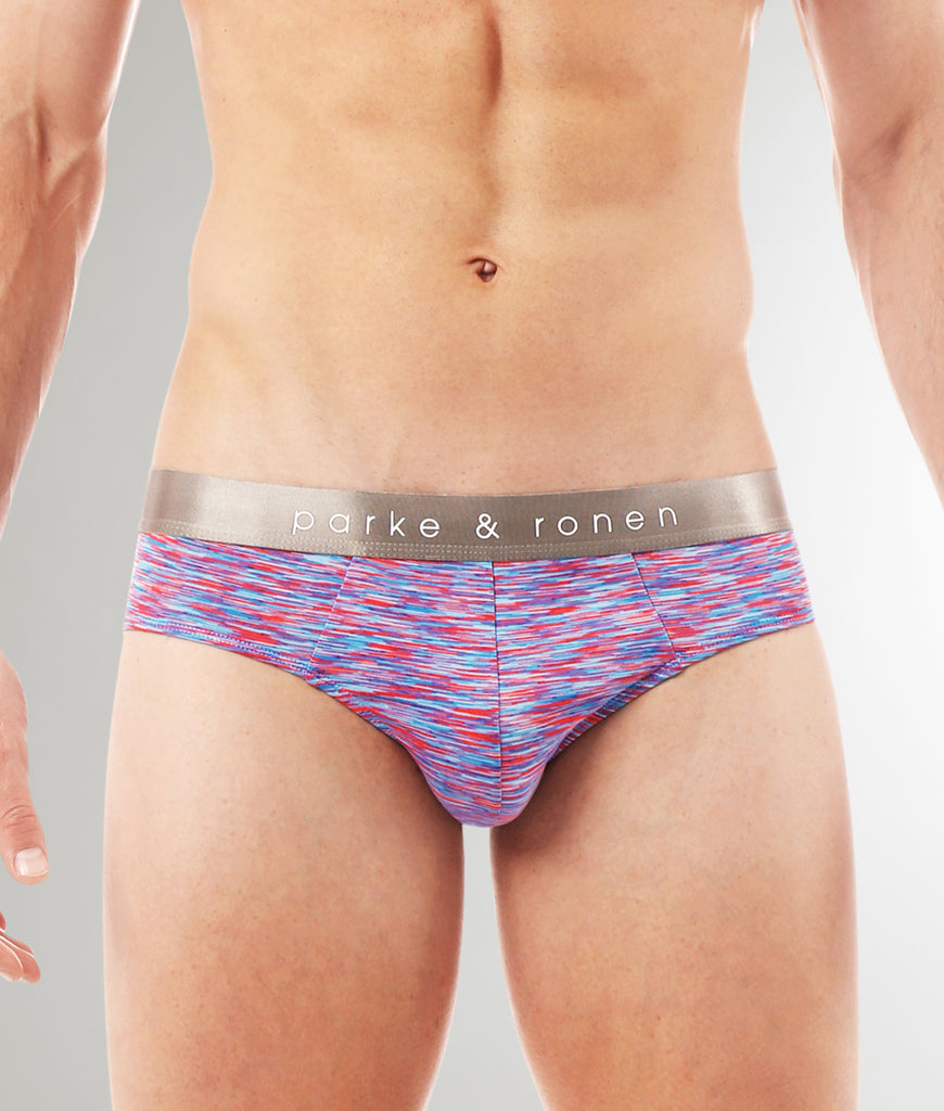 Parke & Ronen Space Dye Low-Rise Brief Parke & Ronen Space Dye Low-Rise Brief Blue-raspberry