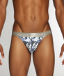 Parke & Ronen Printed Low-Rise Jockstrap Woodland-grey