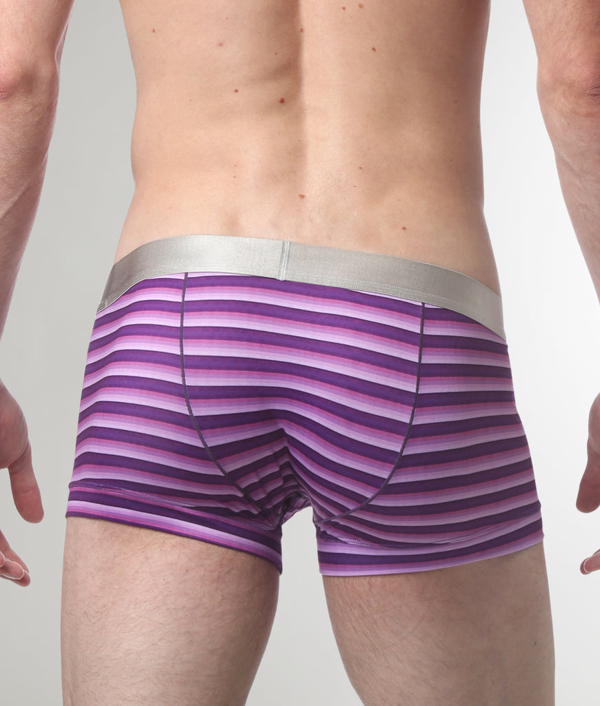 Parke & Ronen Printed Low-Rise Trunk Parke & Ronen Printed Low-Rise Trunk Lavender-gradient-stripe