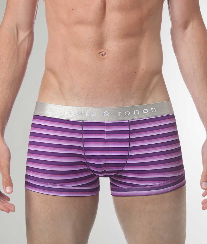 Parke & Ronen Printed Low-Rise Trunk Parke & Ronen Printed Low-Rise Trunk Lavender-gradient-stripe