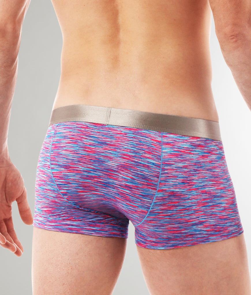 Parke & Ronen Space Dye Low-Rise Trunk Parke & Ronen Space Dye Low-Rise Trunk Blue-raspberry