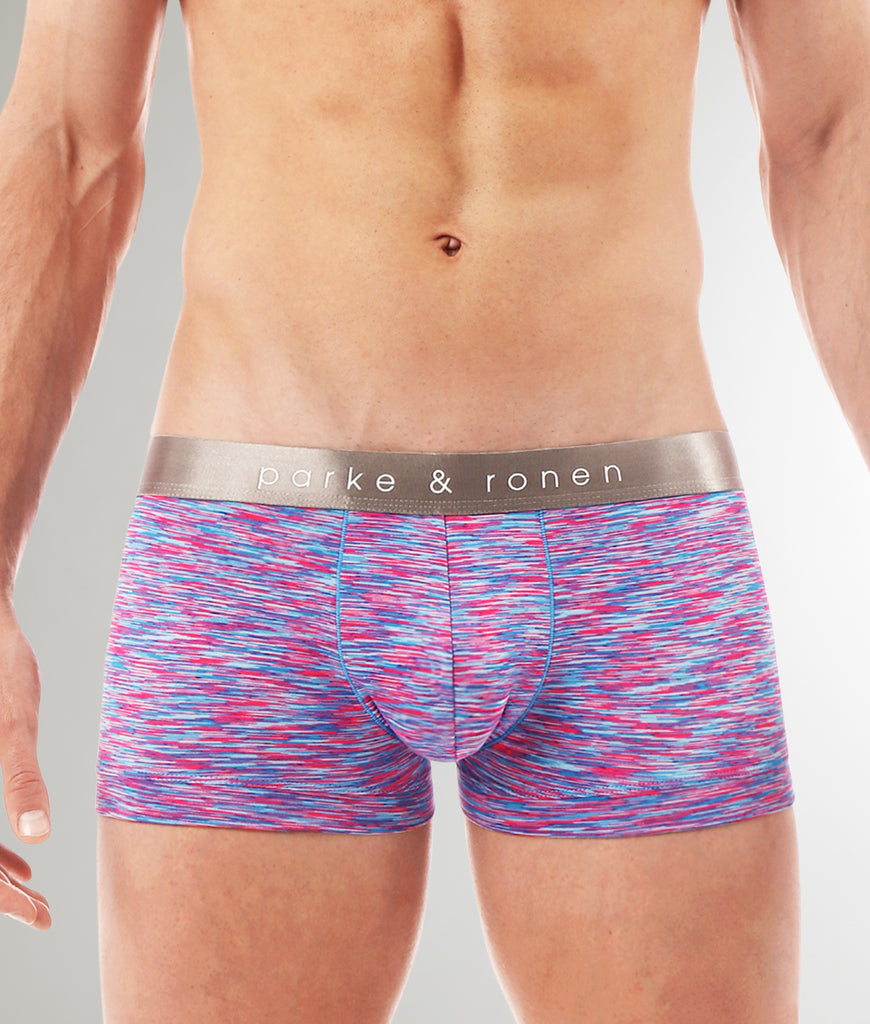 Parke & Ronen Space Dye Low-Rise Trunk Parke & Ronen Space Dye Low-Rise Trunk Blue-raspberry