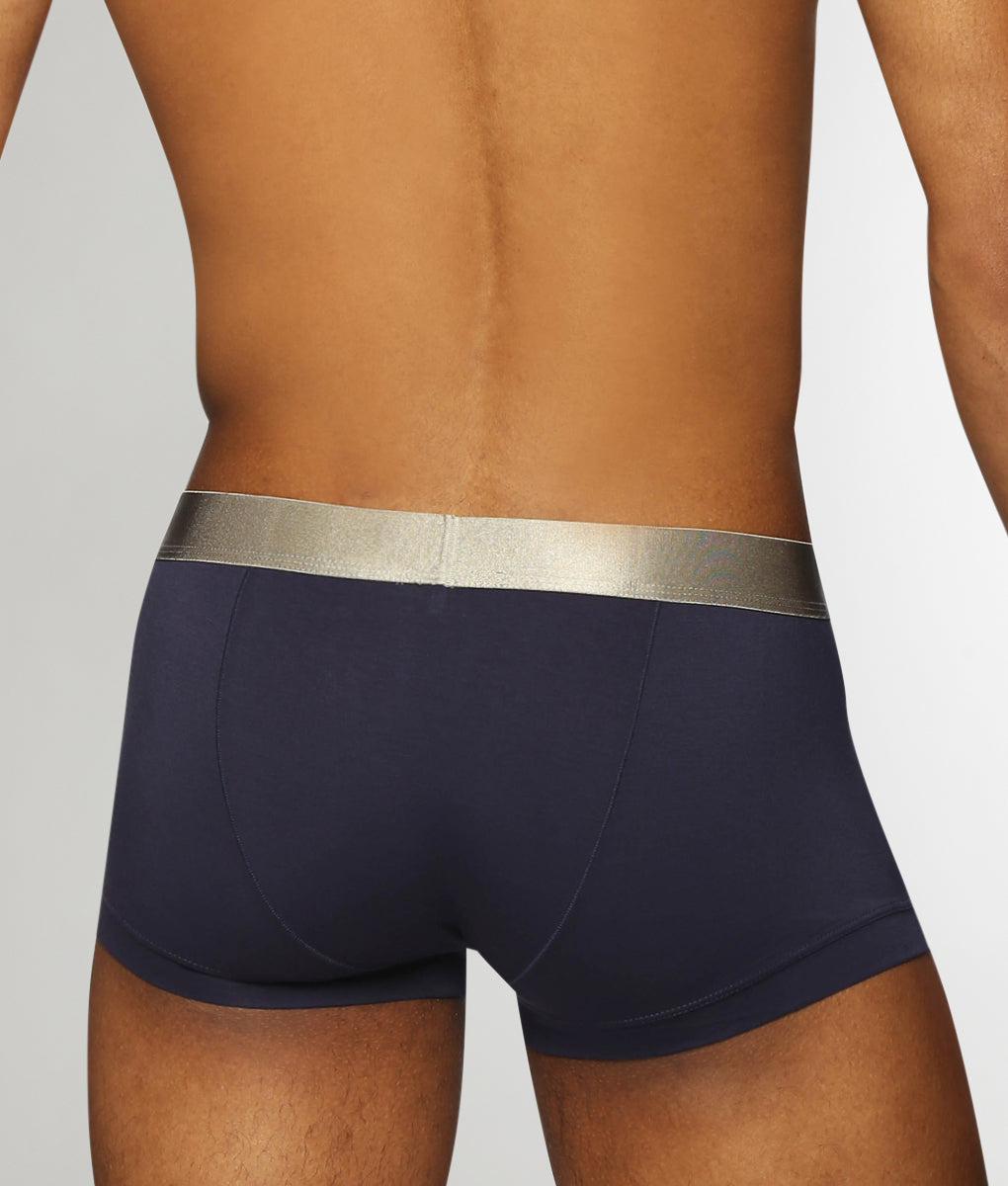 Parke & Ronen Solid Low-Rise Trunk Navy