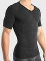Camiseta de compresión sin costuras Rounderbum negra