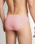 Sean & Val Racer Brief Paloma — men's minimal swim brief, model front close-up