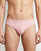 Sean & Val Racer Brief Paloma — men's swim brief, model full body front view