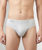 SHEATH Bamboo Brief Heather Gray - men's high-rise European brief with dual pouch, front view