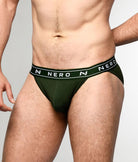 Nero New York Sports Brief Verdanturf — men's bamboo-cotton athletic brief, side view