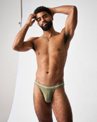 Teamm8 Ultra Sports Swim Brief Army - men's army swim brief at beach, lifestyle