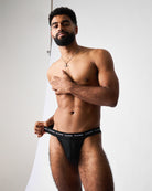 Teamm8 Ultra Sports Swim Brief Jet - men's lined pouch swim brief, detail view