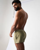 Teamm8 Ultra Sports Swim Short Army - side pocket detail, men's swim shorts