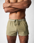 Teamm8 Ultra Sports Swim Short Army - men's quick-dry swim trunks, front view