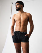Teamm8 Ultra Sports Swim Short Jet - side pocket detail, men's swim shorts