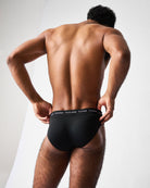 Teamm8 Ultra Swim Brief Jet - men's swim brief flat lay, full product view