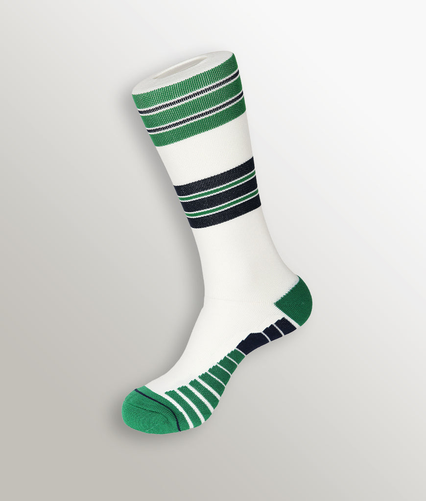 Unsimply Stitched Dirby Stripe Athletic Sock Unsimply Stitched Dirby Stripe Athletic Sock White-green