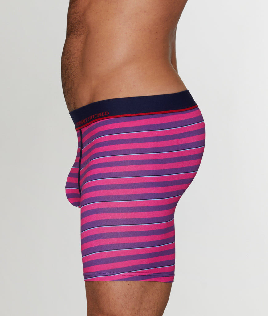 Unsimply Stitched Safety Stripe Boxer Brief Unsimply Stitched Safety Stripe Boxer Brief Pink-purple