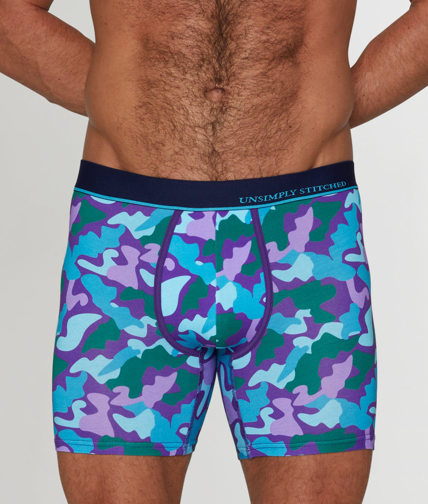 Unsimply Stitched Camo Boxer Brief Unsimply Stitched Camo Boxer Brief Blue-purple