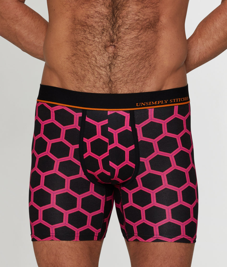 Unsimply Stitched Hive Boxer Brief Unsimply Stitched Hive Boxer Brief Black-pink
