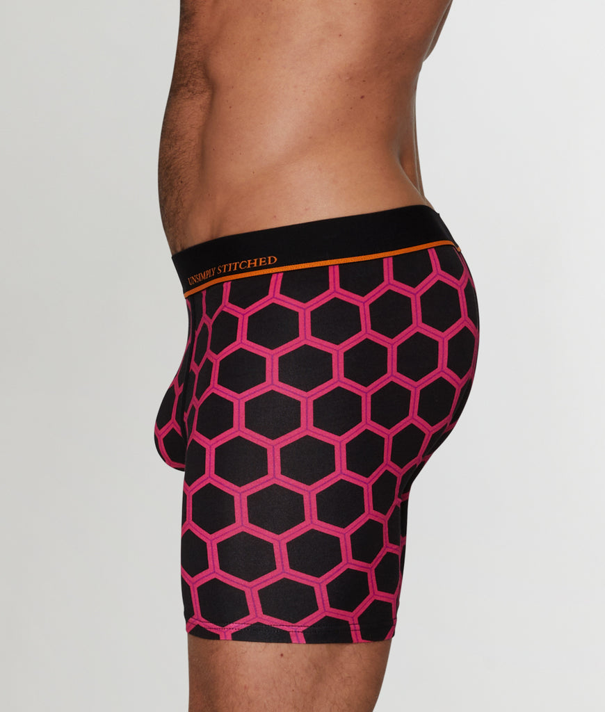 Unsimply Stitched Hive Boxer Brief Unsimply Stitched Hive Boxer Brief Black-pink