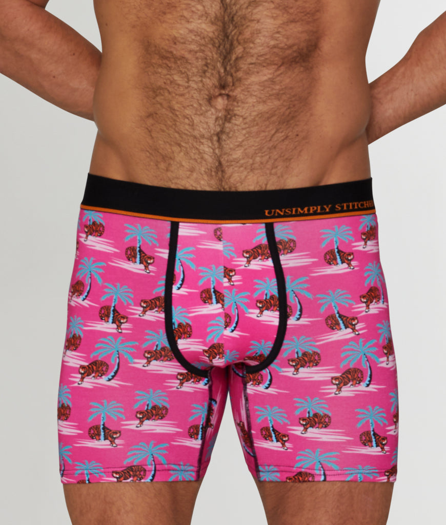 Unsimply Stitched Island Tiger Boxer Brief Unsimply Stitched Island Tiger Boxer Brief Pink-multi