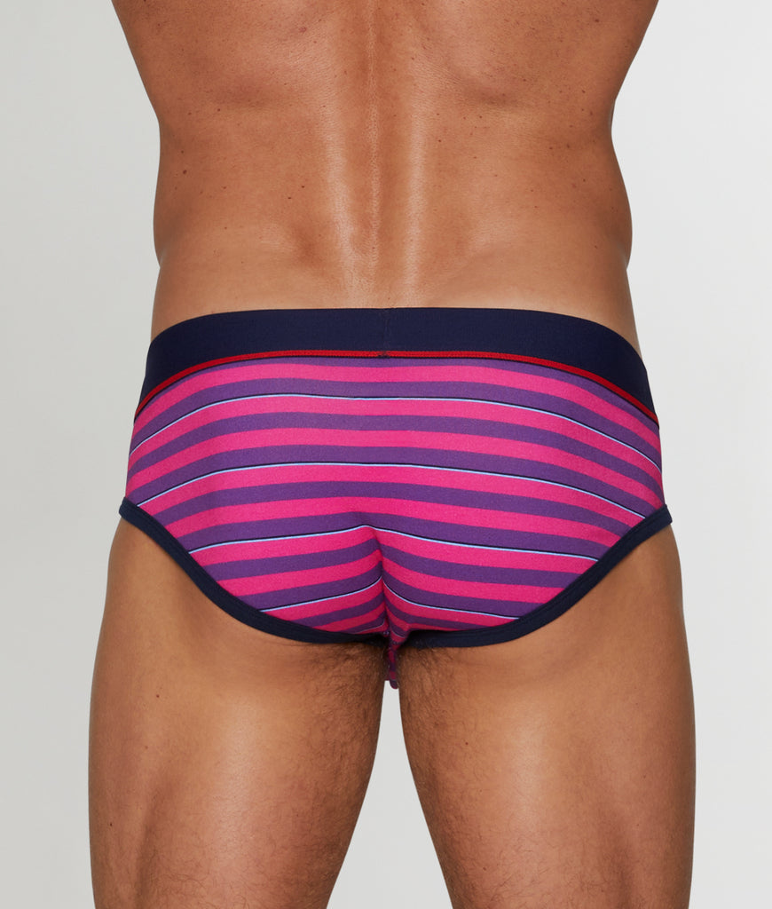 Unsimply Stitched Safety Stripe Brief Unsimply Stitched Safety Stripe Brief Pink-purple